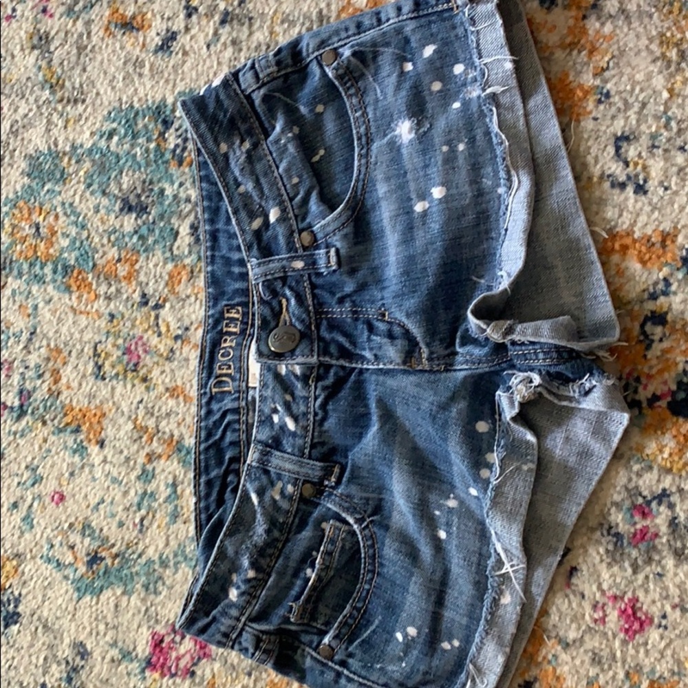 Paint splattered shorts